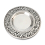 Yair Emanuel Floral Pomegranate Stainless Steel Kiddush Cup and Saucer - 3