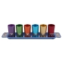 Yair Emanuel Multicolored Pomegranate Small Kiddush Cup Set with Tray - Variety of Colors - 2