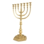 Large Golden Decorated Seven-Branched Menorah by Yair Emanuel - 6