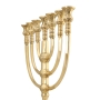 Large Golden Decorated Seven-Branched Menorah by Yair Emanuel - 4