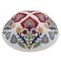 Yair Emanuel Embroidered Cotton Floral Kippah - 3