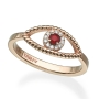 Yaniv Fine Jewelry 18K Gold Evil Eye Ring with Ruby Stone - 3