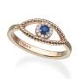 Yaniv Fine Jewelry 18K Gold Evil Eye Ring with Sapphire Stone - 3