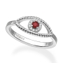 Yaniv Fine Jewelry 18K Gold Evil Eye Ring with Ruby Stone - 2