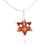 Ester Shahaf Red Star of David Sterling Silver and Swarovski Necklace - 1