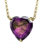 Woman of Valor: Heart-Shaped Cubic Zirconia Necklace Micro-Inscribed With 24K Gold (Proverbs 31:10-31) - 3