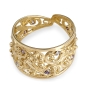 Rafael Jewelry Handcrafted 14K Yellow Gold Filigree Ring With Amethyst and Lavender Stones - 4