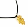 Lace: Gold Filled Hamsa Necklace with Pearl - 1