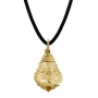 Crystal and Gold Filled Postmodern Star of David Necklace (Champagne) - 1