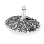 Traditional Yemenite Art Handcrafted Small Refined Sterling Silver Flat-Topped Dreidel With Filigree Design - 2