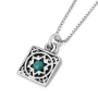 Traveler's Prayer: 925 Sterling Silver 2-Piece Pendant Necklace with Star of David - 3