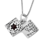 Traveler's Prayer: 925 Sterling Silver 2-Piece Pendant Necklace with Star of David - 5