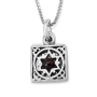 Traveler's Prayer: 925 Sterling Silver 2-Piece Pendant Necklace with Star of David - 6