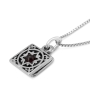 Traveler's Prayer: 925 Sterling Silver 2-Piece Pendant Necklace with Star of David - 8