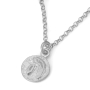 Solid Sculpted Sterling Silver Heh Pendant Necklace - 2