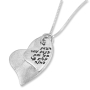 Silver Double Heart Pendant - Woman of Valor - I love You - 1