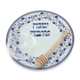 Glass Rosh Hashanah Honey Dish Set – Pomegranates (Blue) - 2
