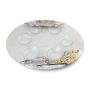 Handcrafted Glass Seder Plate With Grapes Design - 2