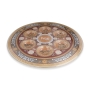 Gold & Brown Ornate Glass Seder Plate - 2