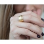 Handmade 18K Gold-Plated Eshet Chayil Adjustable Ring (Proverbs 31) - 3