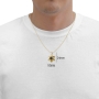 14K Gold Men's Star of David Priestly Blessing Necklace With Onyx Stone and 24K Gold Inscription (Numbers 6:24-26) - 6