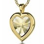 Gold Plated Heart Necklace - "I Love You" in 120 Languages - 6