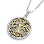 Handcrafted Sterling Silver and 14K Gold Tree of Life Necklace - 5