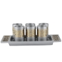 Kiddush Cup Set With Pomegranate Design By Yair Emanuel (Choice of Colors) - 4
