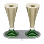 Anodized Aluminum Circle Stripe Candlesticks Set By Akilov Design (Choice of Colors) - 3