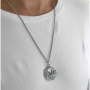 Galis Jewelry Blackened Silver Plated Jerusalem Disk Men's Necklace - 2