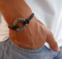 Galis Jewelry Silver Plated Kabbalah Five Blessings Men's Ring Bracelet - 2