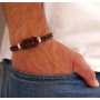Galis Jewelry Double Strand Knotted Brown Leather Men’s Bracelet - 1