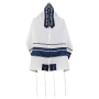 Ronit Gur Dark Blue Striped Tallit with Blessing Set with Kippah and Bag - 2