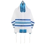 Ronit Gur Light Blue Patterned Tallit with Blessing Set - 1