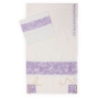 Ronit Gur Lilac Swirls Women's Tallit Set with Blessing - 3