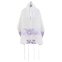 Ronit Gur Lilac Swirls Women's Tallit Set with Blessing - 2