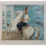  The White Horseman. Artist: Nahum Gutman. Signed & Numbered Limited Edition Lithograph - 1
