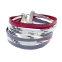 Hagar Satat Silver Plated Colorful Apollo Bracelet (Red) - 1