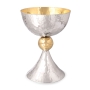Bier Judaica Deluxe 925 Sterling Silver Kiddush Cup With Hammered Finish - 2