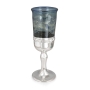 Handmade Dark Blue Glass and Sterling Silver-Plated Kiddush Cup - 1