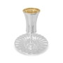 Hadad Bros 925 Sterling Silver Stemmed Kiddush Cup With Ridged Design - 3