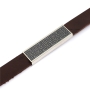 Adjustable Silver and Leather Kabbalah Bracelet - Healing - 4
