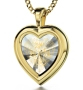 Woman of Valor: 24K Gold Micro-Inscribed Cubic Zirconia In Luxurious Heart Setting (Proverbs 31:10-31) - 2