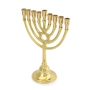 Yair Emanuel Brass Classic Hanukkah Menorah with Star of David  - 3