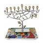 Jordana Klein Glass Shabbat Candlesticks Tray – Holy Temple - 2