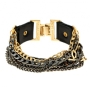 Hagar Satat Gold Plated Rock and Roll Chain Bracelet  - 2
