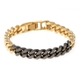 Hagar Satat 24K Gold Plated and Black Plated Chain Bracelet - 1