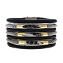 Hagar Satat Silver Plated Rope Bracelet - Black  - 1