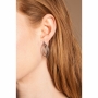 Hagar Satat Silver Plated Multi-directional Triple Hooped Earrings - 2