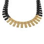 Hagar Satat Black Geometric Choker Necklace with Gold Plating - 2